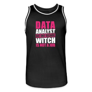 Geek Data Collector Datenanalyse Datenwissenschaft - Männer Basketball-Trikot - Schwarz/Weiß - Vorne - AI Model Male 185 dark (185cm)