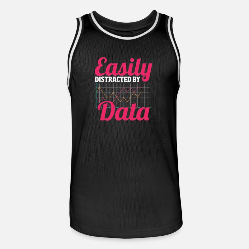 Analyst Datenerfassung Dateningenieur Daten - Männer Basketball-Trikot - Schwarz/Weiß