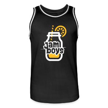 Jam Boy 2 - Men's Basketball Jersey - black/white - Front - AI Model Male 185 dark (185cm)