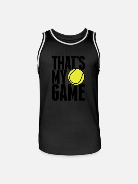 tennis - that's my game - Men's Basketball Jersey - black/white