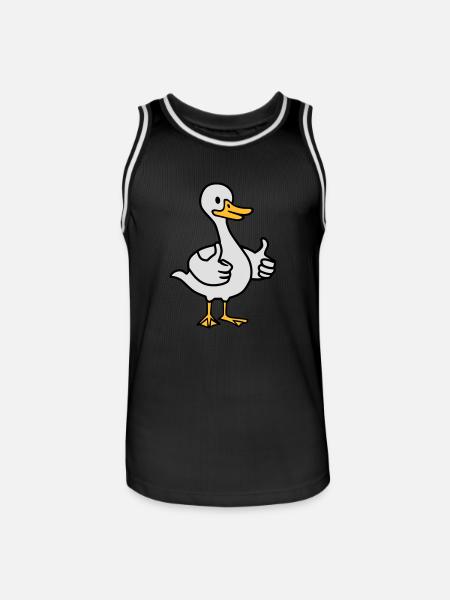 Gans - Männer Basketball-Trikot - Schwarz/Weiß