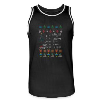 Mathematiker Geschenk Weihnachten Formel Nerd - Männer Basketball-Trikot - Schwarz/Weiß - Vorne - AI Model Male 185 dark (185cm)