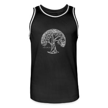 Tree of Life Tree of Life Gift Spiritual Spirit - Men's Basketball Jersey - black/white - Front - AI Model Male 185 dark (185cm)