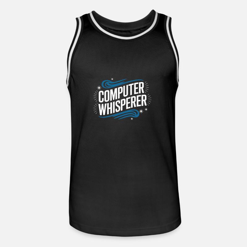Technischer Support Computerfreak Nerd - Männer Basketball-Trikot - Schwarz/Weiß