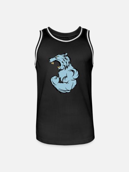 wolf_beast_2 - Männer Basketball-Trikot - Schwarz/Weiß