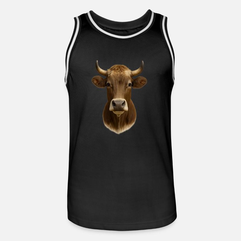 Die schonste Kuh - Männer Basketball-Trikot - Schwarz/Weiß