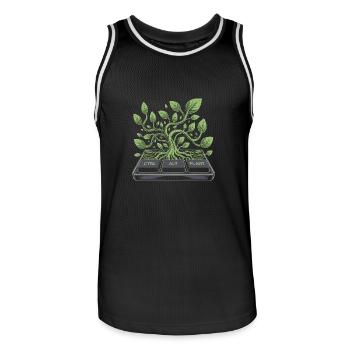 CTRL Alt Plante Jardin Design - Maillot de basket Homme - noir/blanc - Devant - AI Model Male 185 dark (185cm)
