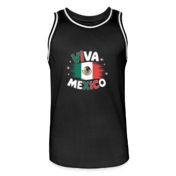 Mexico Mexico Mexican Spanish - Men's Basketball Jersey - black/white - Front - AI Model Male 185 dark (185cm)