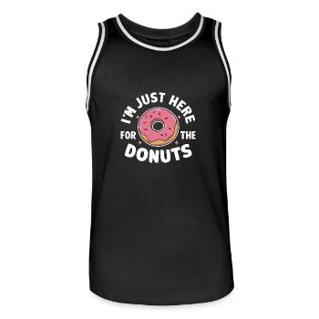 Beignets Beignets Bagel aux bonbons - Maillot de basket Homme - noir/blanc - Devant - AI Model Male 185 dark (185cm)