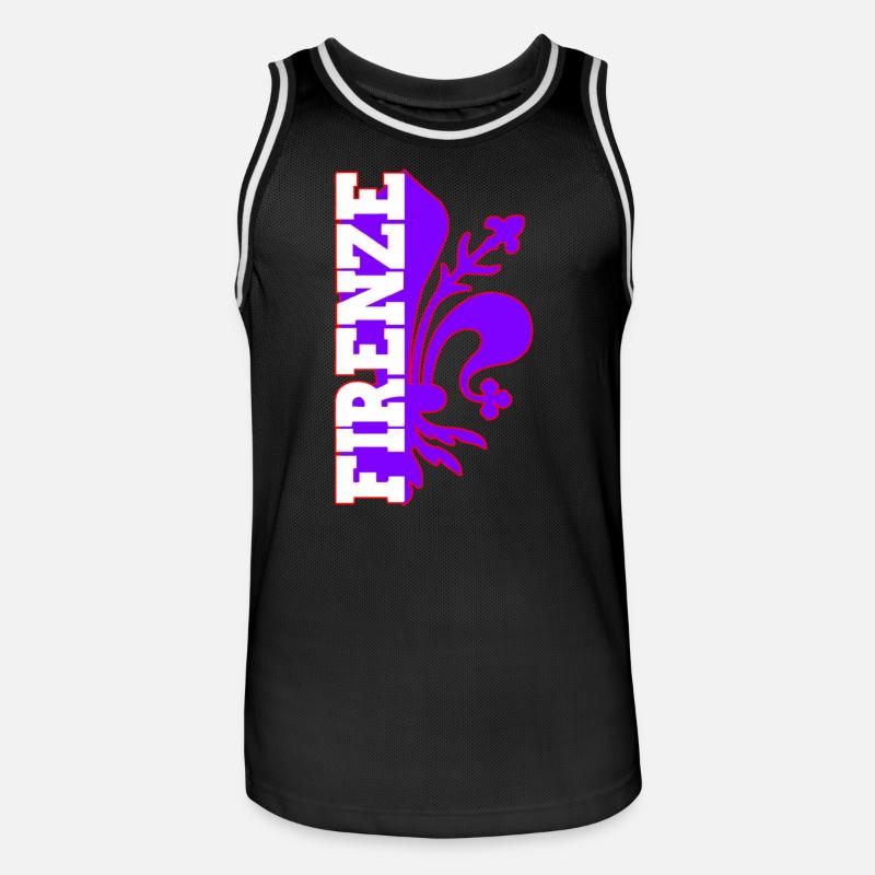 Firenze - Maglia da basket per uomo - nero/bianco