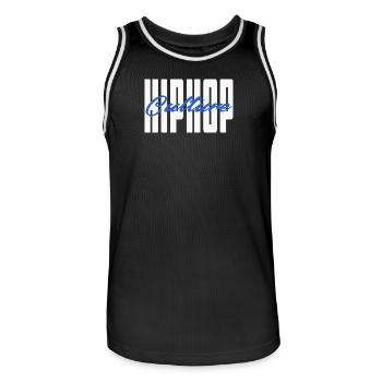 Hip Hop Culture - Men's Basketball Jersey - black/white - Front - AI Model Male 185 dark (185cm)