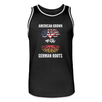 Germany - Men's Basketball Jersey - black/white - Front - AI Model Male 185 dark (185cm)