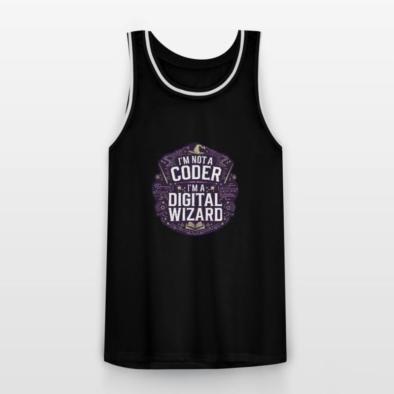 Je ne suis pas un codeur, je suis un programmeur assistant numérique Maillot de basket Homme