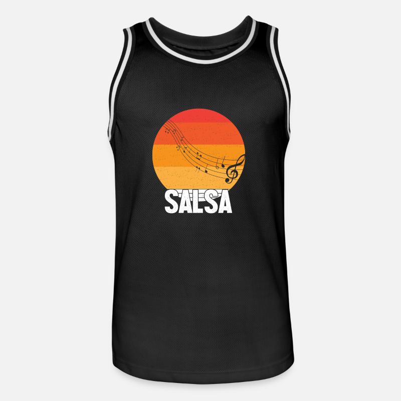 Danseuse de salsa Danseuse - Maillot de basket Homme - noir/blanc