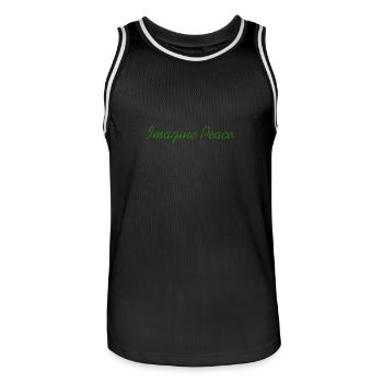 Stell dir Frieden vor - Männer Basketball-Trikot - Schwarz/Weiß - Vorne - AI Model Male 185 dark (185cm)