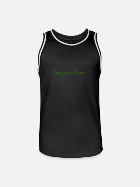 Imagine Peace - Men's Basketball Jersey - black/white
