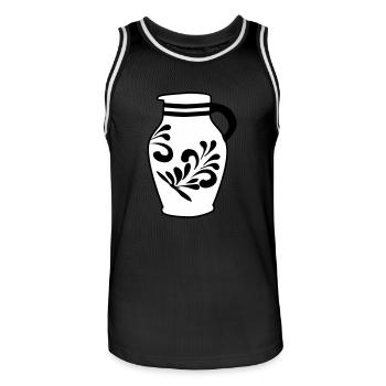 Bembel - The original Frankfurt cider #FFM - Men's Basketball Jersey - black/white - Front - AI Model Male 185 dark (185cm)