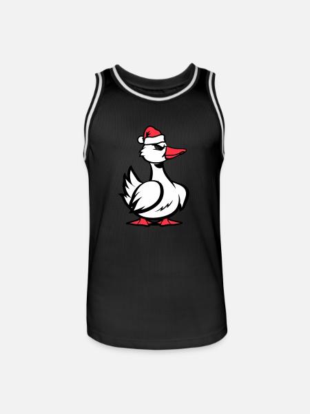 Duck Comic Christmas - Men's Basketball Jersey - black/white
