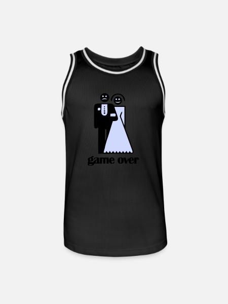 Wedding Game Over - Men's Basketball Jersey - black/white