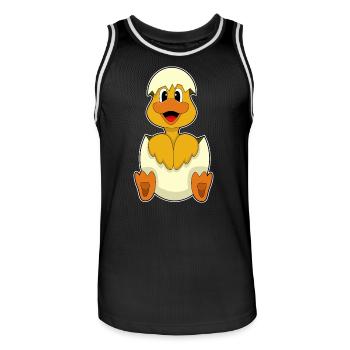 Oeuf de canard - Maillot de basket Homme - noir/blanc - Devant - AI Model Male 185 dark (185cm)