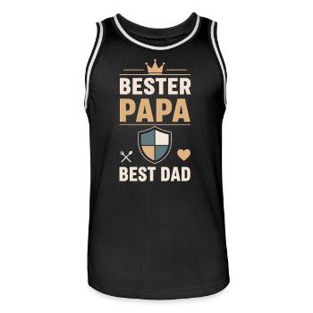 Bester Papa Schild Design - Männer Basketball-Trikot - Schwarz/Weiß - Vorne - AI Model Male 185 dark (185cm)