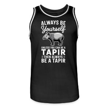 Tapire Sprüche Tapir Lustiges Tapire Geschenk - Männer Basketball-Trikot - Schwarz/Weiß - Vorne - AI Model Male 185 dark (185cm)