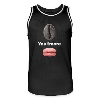 You don‘t need more - Männer Basketball-Trikot - Schwarz/Weiß - Vorne - AI Model Male 185 dark (185cm)