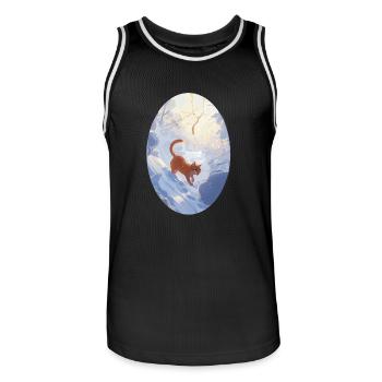 Firestar Firestar Red Cat in Winter Warriors - Men's Basketball Jersey - black/white - Front - AI Model Male 185 dark (185cm)