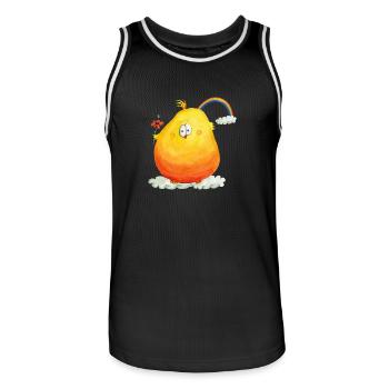Rainbowbirds "sunny birdy" - Männer Basketball-Trikot - Schwarz/Weiß - Vorne - AI Model Male 185 dark (185cm)