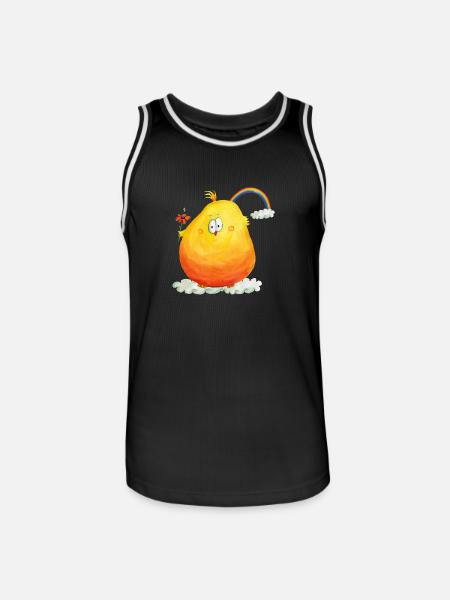 Rainbowbirds "sunny birdy" - Men's Basketball Jersey - black/white