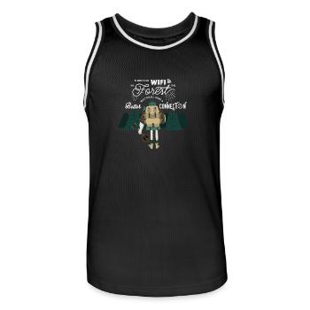 naturecontest - Männer Basketball-Trikot - Schwarz/Weiß - Vorne - AI Model Male 185 dark (185cm)