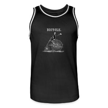 Vintage Fahrrad Old School Minimalistisch Geschenk - Männer Basketball-Trikot - Schwarz/Weiß - Vorne - AI Model Male 185 dark (185cm)