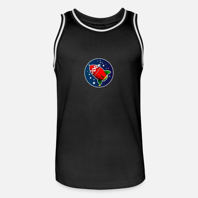 Rocket02 - Men's Basketball Jersey - black/white