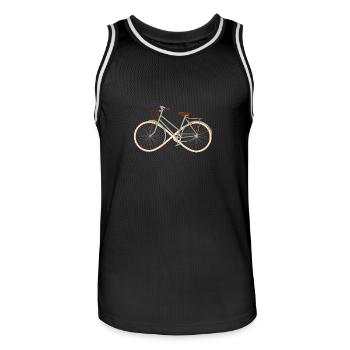 Fahrrad Unendlichkeit - Bikes - Rad - Geschenk - Männer Basketball-Trikot - Schwarz/Weiß - Vorne - AI Model Male 185 dark (185cm)