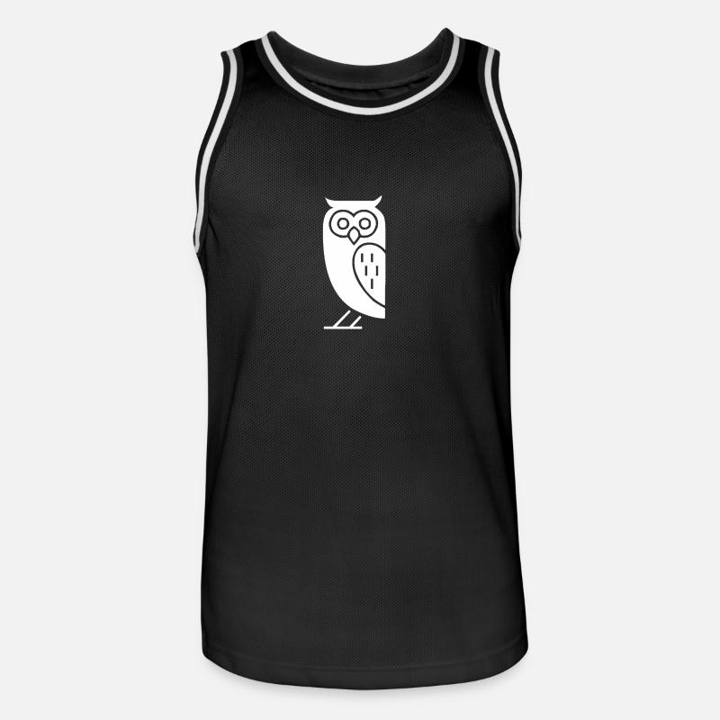 eule comic - Männer Basketball-Trikot - Schwarz/Weiß