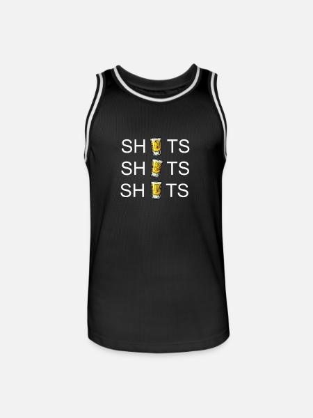 SHOTS SHOTS SHOTS (Tequila Shots) - Men's Basketball Jersey - black/white