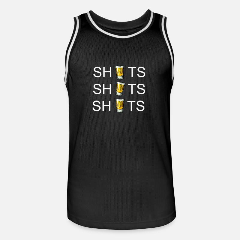 SHOTS SHOTS SHOTS (Téquila Shots) - Maillot de basket Homme - noir/blanc