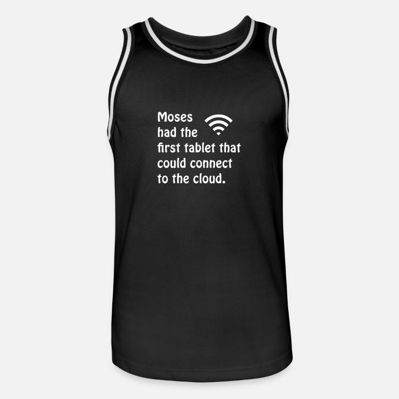 Moses had the first cloud - Maillot de basket Homme - noir/blanc