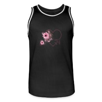 Reisen aus Herzenslust - Männer Basketball-Trikot - Schwarz/Weiß - Vorne - AI Model Male 185 dark (185cm)