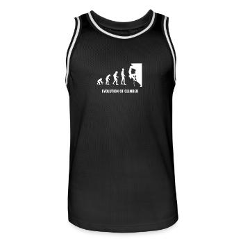 Klettern Sport Felsen Berg Natur Evolution weiss - Männer Basketball-Trikot - Schwarz/Weiß - Vorne - AI Model Male 185 dark (185cm)