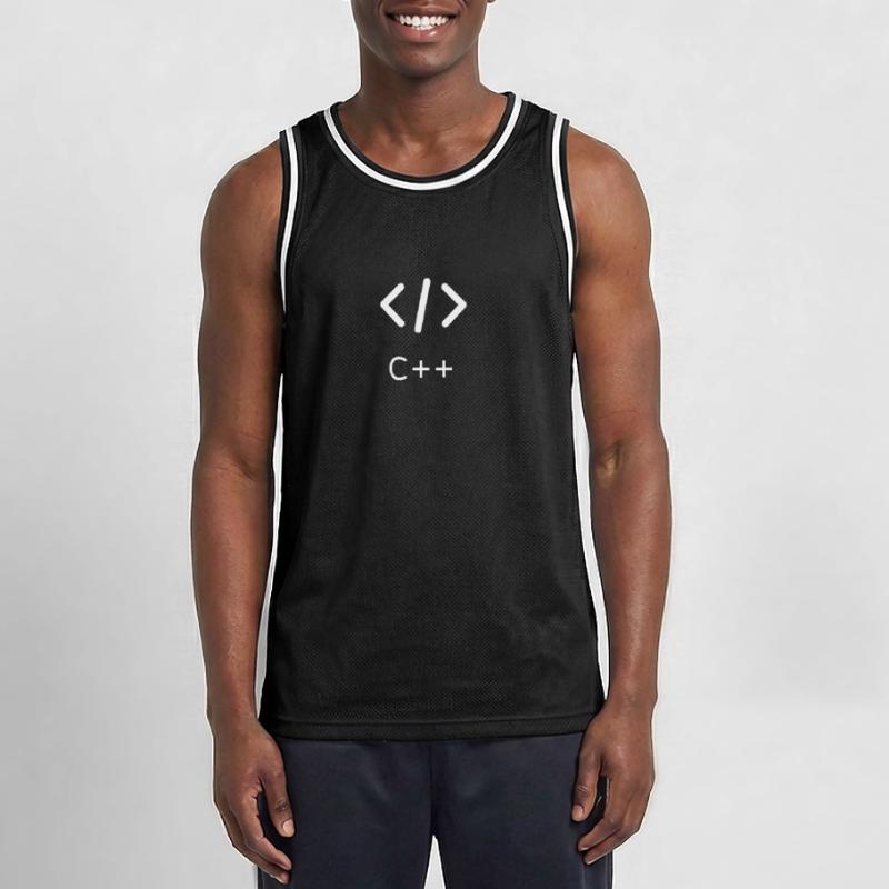 C++ programming language programmer programming Men's Basketball Jersey