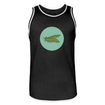 Veganer Vegetarier Tierschutz Geschenkidee - Männer Basketball-Trikot - Schwarz/Weiß - Vorne - AI Model Male 185 dark (185cm)