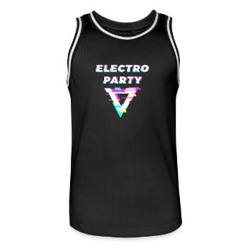 Soirée Electro - Maillot de basket Homme - noir/blanc - Devant - AI Model Male 185 dark (185cm)