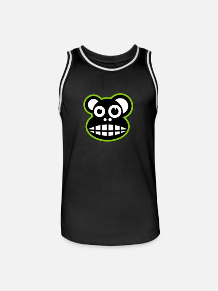 Lustiger Affe - Männer Basketball-Trikot - Schwarz/Weiß