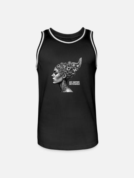 Drawing & Sketching - Just Another Sketchaholic - Men's Basketball Jersey - black/white