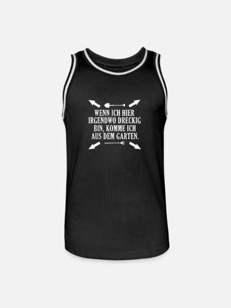 Gärtner Gärtnerin Spruch - Männer Basketball-Trikot - Schwarz/Weiß