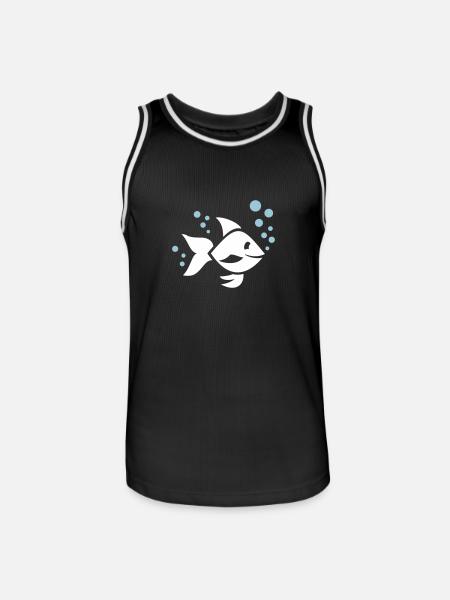 Poisson - Maillot de basket Homme - noir/blanc
