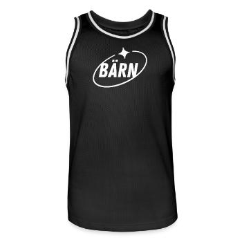 BÄRN Switzerland - Men's Basketball Jersey - black/white - Front - AI Model Male 185 dark (185cm)