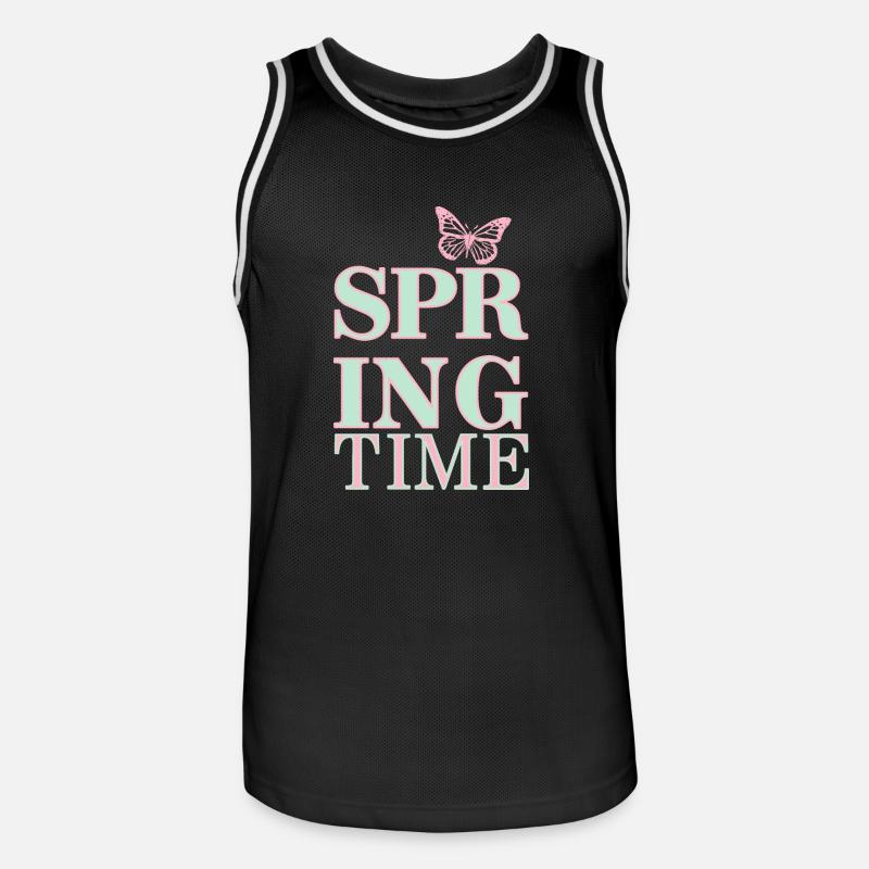 Spring Time - Spring is here! - Men's Basketball Jersey - black/white