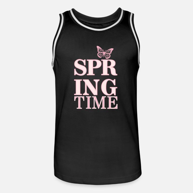 Spring Time - Spring is here! - Men's Basketball Jersey - black/white